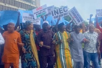 Bye-Elections: Protesters Storm INEC Headquarters Over Exclusion of Labour Party