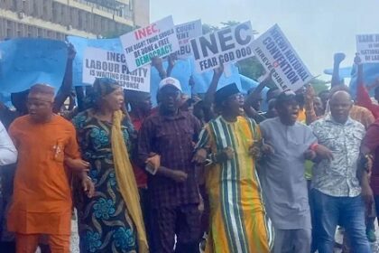 Bye-Elections: Protesters Storm INEC Headquarters Over Exclusion of Labour Party