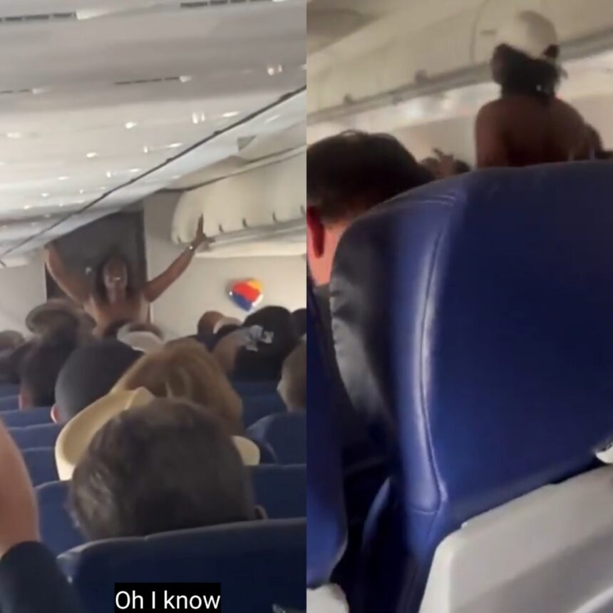 Female Flight Passenger Strips N@ked, Runs Down The Aisle For 25 Minutes (Video)