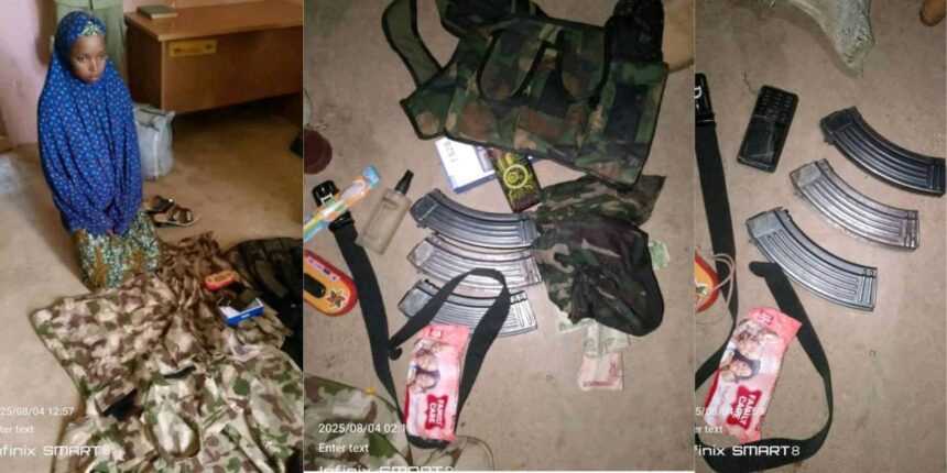 Female Suspect Arrested With Military Uniform, Loaded Magazines In Katsina