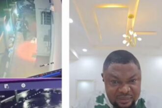 Harrison Gwamnishu Shares CCTV Footage Showing Moment Man Escaped K!dnap Attempt In His Premises In Delta Community