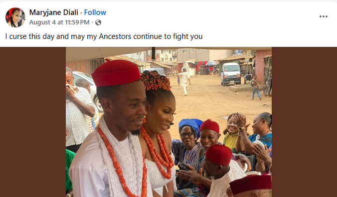 I Curse This Day And May My Ancestors Continue to Fight You - Nigerian Woman Drags Ex-husband on Facebook