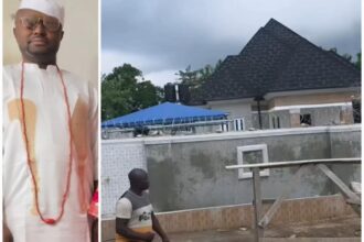 Isreal DMW Thanks His Oga And Madam As He Shows Off Two Buildings He Is Erecting in Edo