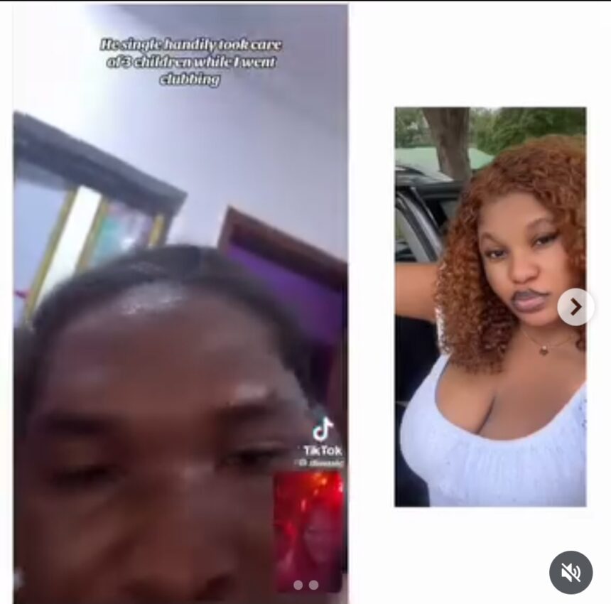 Lady Praises Husband For Taking Care of Their 3 Kids While She Went Clubbing With Friends