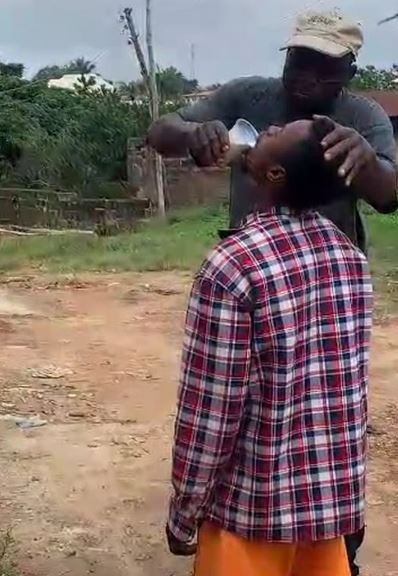 Landlord Allegedly Force Feeds Poisonous Substance To Young Man Accused Of Stealing Maize In Osun (Video)