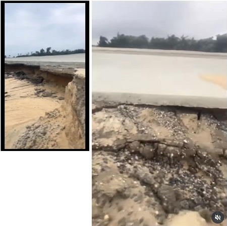 Man Raises Alarm Over Drainage Flaws On Lagos-Calabar Coastal Road (Video)