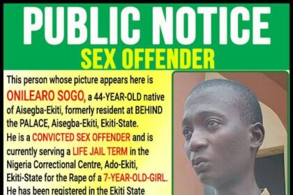 Man Sentenced to Life Imprisonment for R3ping His 7-year-old Stepdaughter in Ekiti