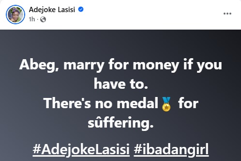 Marry For Money. There's No Medal For Suffering - Nigerian Woman Advises People