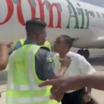 Moment Female Passenger Fought With Ibom Air Officials Inside Plane (Video)