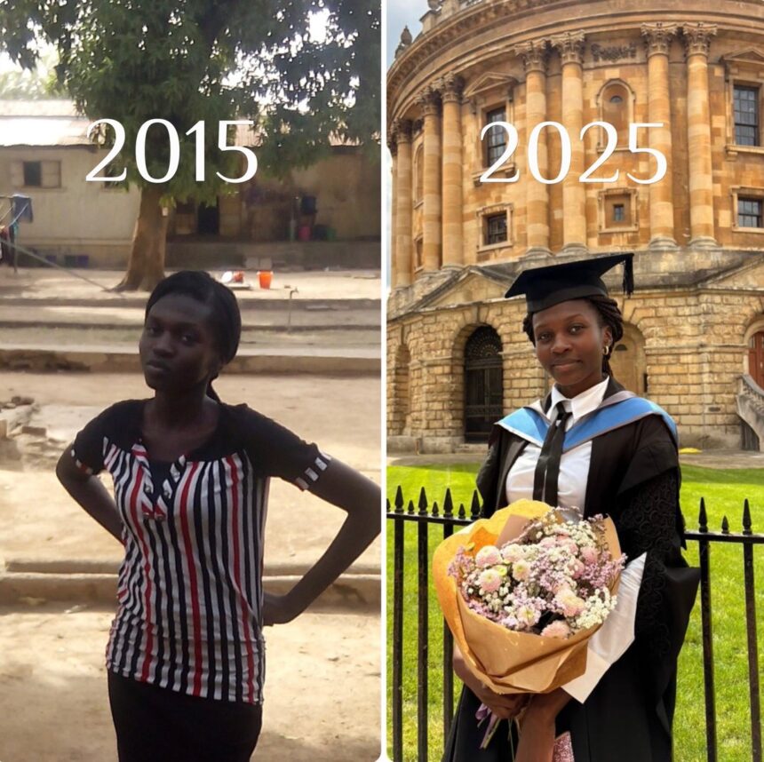 Nigerian Lady Shares Before And After Photos As She Bags Master's Degree From UK University
