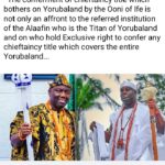 Ooni of Ife reportedly faces strong objection from Alaafin of Oyo over Chieftaincy title conferment