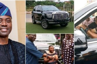 Oyo Governor Makinde surprises Yinka Ayefele with SUV gift after Fresh FM fire disaster (VIDEO)