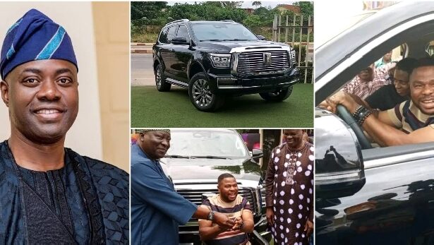Oyo Governor Makinde surprises Yinka Ayefele with SUV gift after Fresh FM fire disaster (VIDEO)