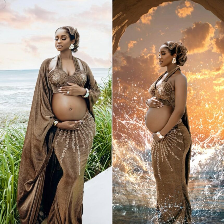 Priscilla Ojo wows in fresh maternity photoshoot
