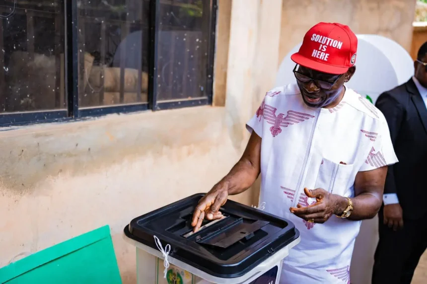 Soludo votes in Anambra South senatorial by-election, commends peaceful exercise