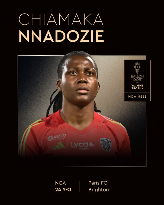 Super Falcons Star, Chiamaka Nnadozie Nominated For Ballon d’Or Best Goalkeeper Award