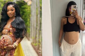 Toke Makinwa emotional, reveals baby’s gender [VIDEO]