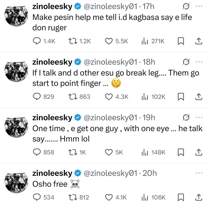 Viral shade: Zinoleesky takes aim at Ruger and ID Cabasa
