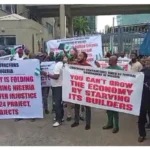 Contractors in Nigeria protest 2024 unpaid jobs, disrupt business at Ministry of Finance