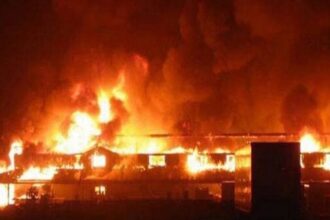 Early morning inferno razes tailoring factory in Ibadan