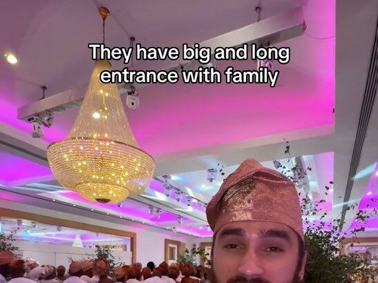 Lady Shares Her Husband’s Priceless Reaction After Experiencing a Nigerian Wedding Reception for the First Time (WATCH)