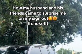 Lady shares how the “husband of her youth” and his friends showed up to her sign out (WATCH)