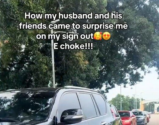 Lady shares how the “husband of her youth” and his friends showed up to her sign out (WATCH)