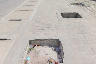 Lagos govt fixes open manhole after viral outcry