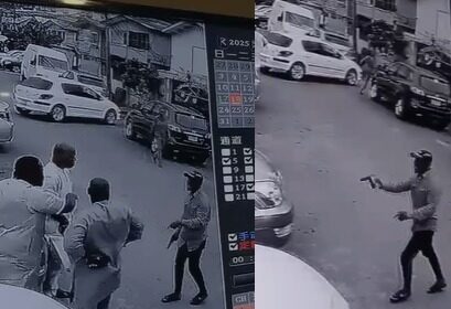 Lagos Police Arrest Man Caught On Camera Stealing Gold Necklace From A Man's Neck In Broad Daylight