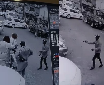 Lagos Police Arrest Man Caught On Camera Stealing Gold Necklace From A Man's Neck In Broad Daylight