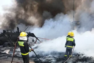 Properties worth millions of naira destroyed as early morning fire ravages residential building in Ibadan