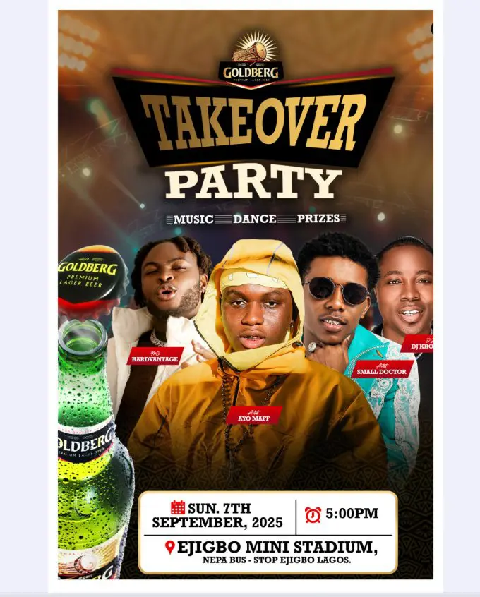 Standard enjoyment awaits as Goldberg TakeOver Party storms Ejigbo