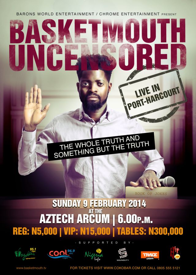 What usually awaits Guests at Basketmouth, AY, Ali Baba, and Okey Bakassi shows
