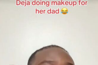 Adekunle Gold shares adorable video of his daughter Deja giving him a playful makeover (WATCH)