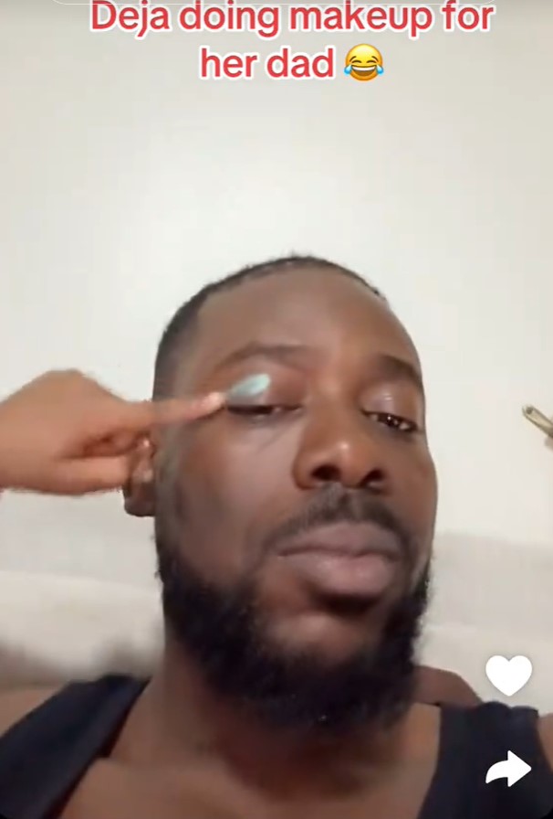 Adekunle Gold shares adorable video of his daughter Deja giving him a playful makeover (WATCH)