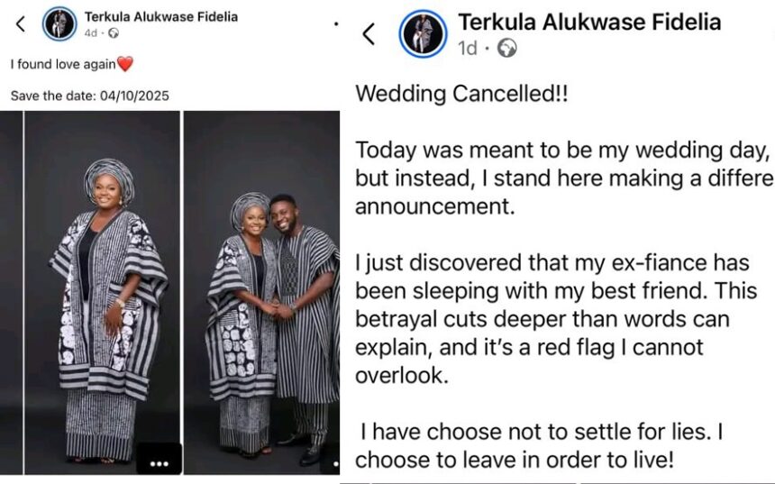 Businesswoman cancels wedding one week after discovering fiancé’s affair with her best friend (IMAGES)