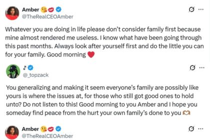 “Don’t put family first in your life, mine almost rendered me useless” – X influencer