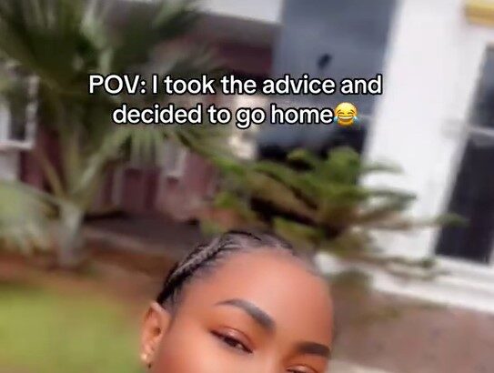 “I took the advice” – Lady shares her experience after concurring to an advice and decides to go home.