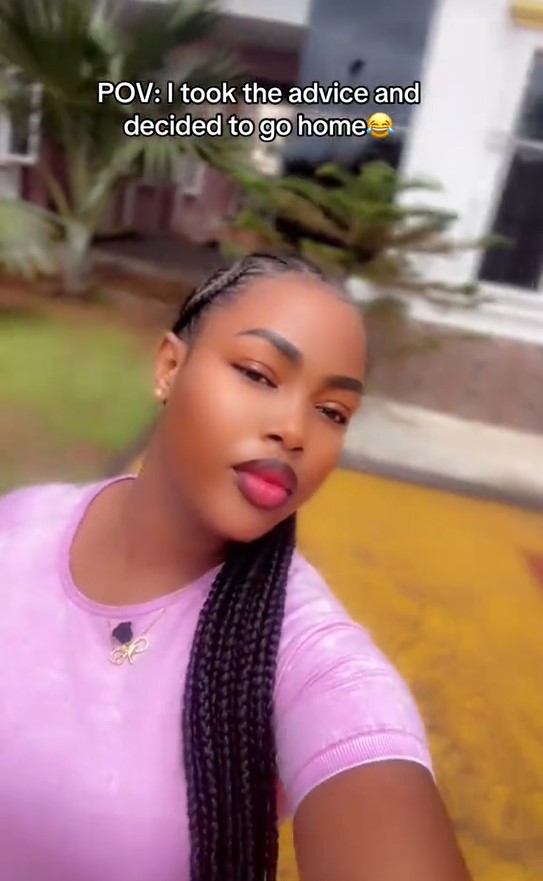 “I took the advice” – Lady shares her experience after concurring to an advice and decides to go home.
