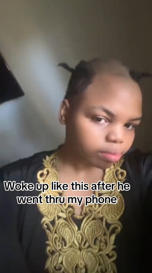 Lady Shares Shocking Moment She Woke Up With Shaved Hair After Boyfriend Went Through Her Phone (VIDEO)