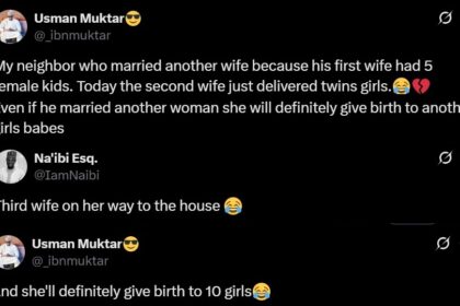 Man who married second wife because his first wife had only girls welcomes twin girls