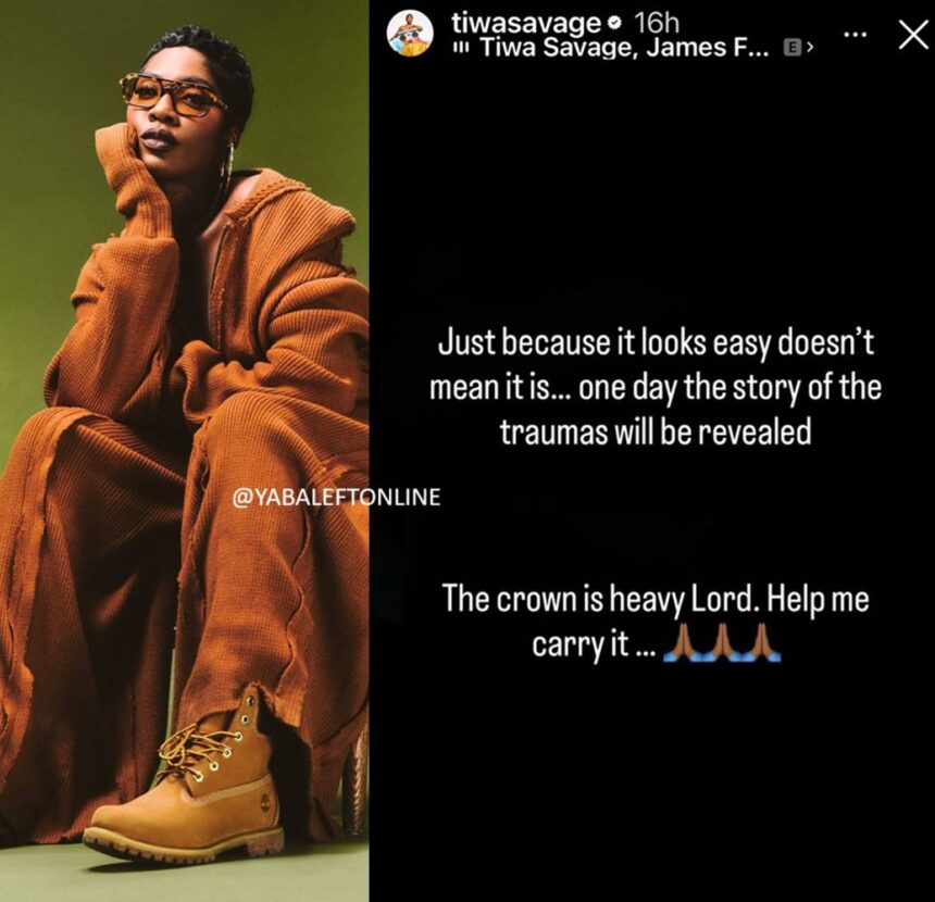 “One day, the story of the traúmas will be revealed” – Singer Tiwa Savage opens up about personal struggles
