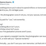“That wedding photo is not legally yours” – Lawyer