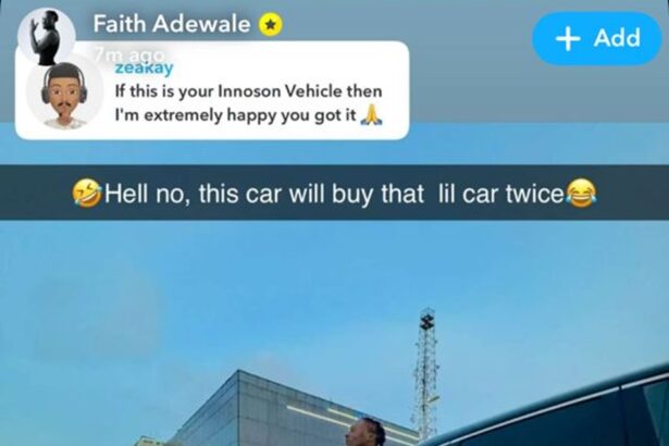 “This car will buy my BBNaija Innoson twice” – Faith Adewale flexes luxury ride