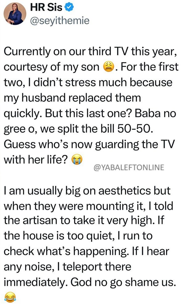 Woman shares why she now guards the TV after her son broke two in one year