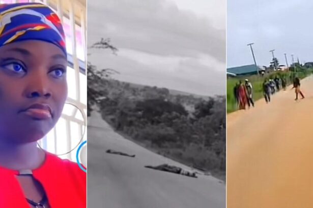 “Everything changed in minutes” – Lady shares chilling video of bandits shooting outside her church