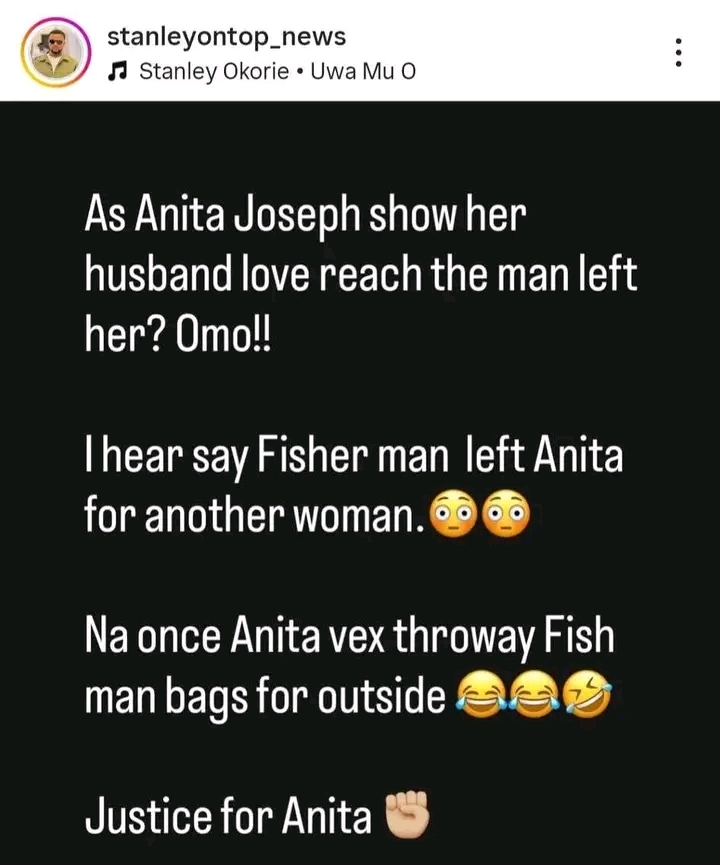 “He left her for another woman”- Stanley Ontop shares update on Anita Joseph’s marriage