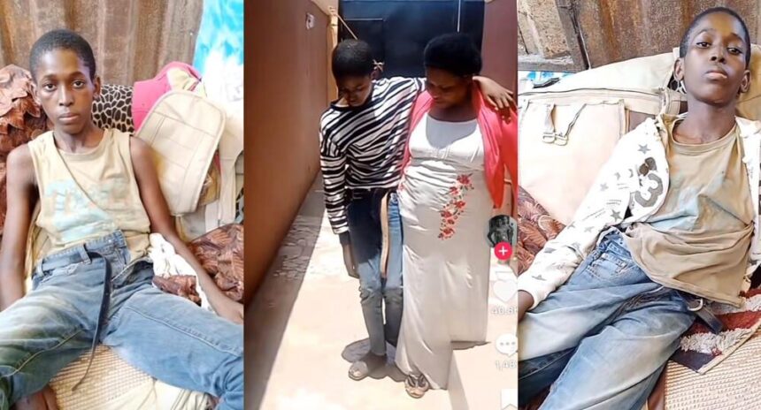 “He was fine before…” – Single mum cries out, shares son’s sad condition after visiting his father