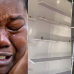 “I took a loan” – Woman breaks down in tears as thieves emptied her boutique just weeks after opening