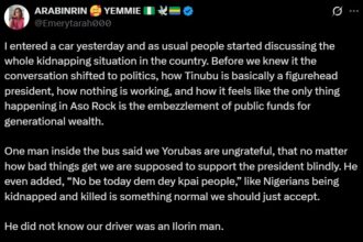 Moment bus driver dumps a passenger mid-trip after downplaying insecurity in Nigeria